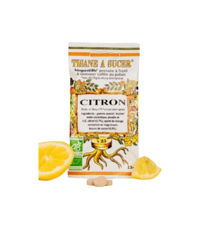 Tisane à sucer CITRON - BIOPASTILLE