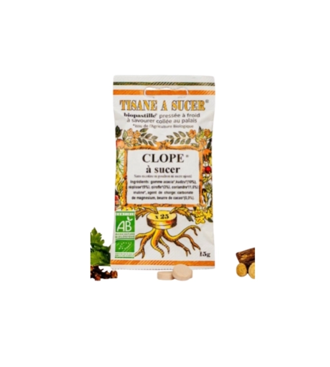 Tisane à sucer CLOPE - BIOPASTILLE