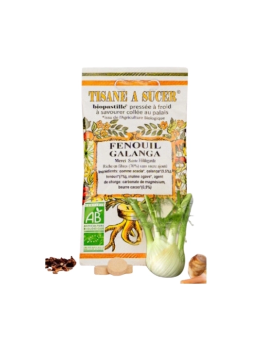 Tisane à sucer FENOUIL/GALANGA - BIOPASTILLE