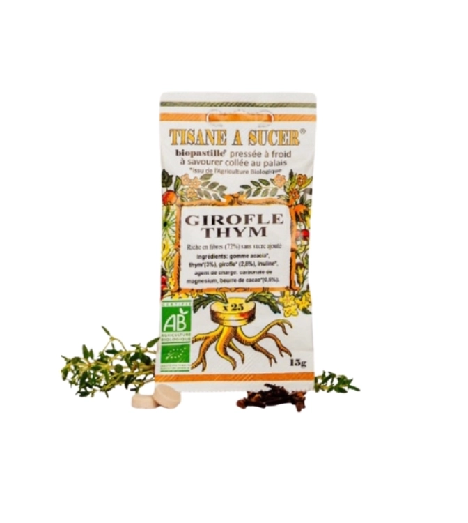 Tisane à sucer GIROFLE/THYM - BIOPASTILLE