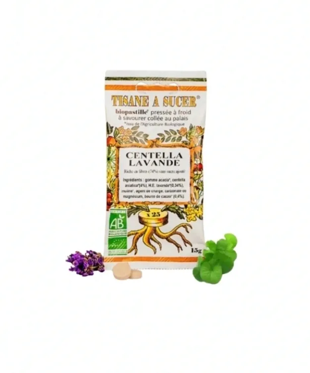 Tisane à sucer Centella/lavande Bio - BIOPASTILLE