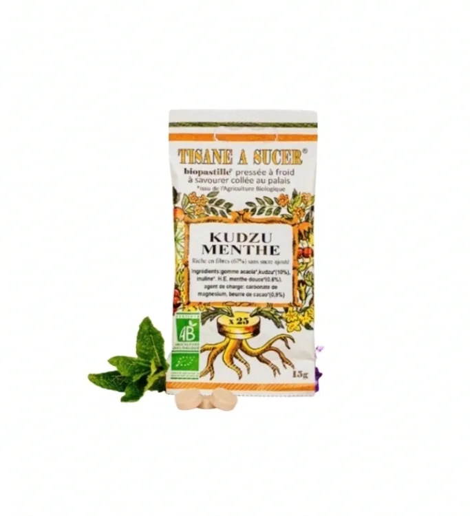 Tisane à sucer Kudzu Menthe Bio - BIOPASTILLE